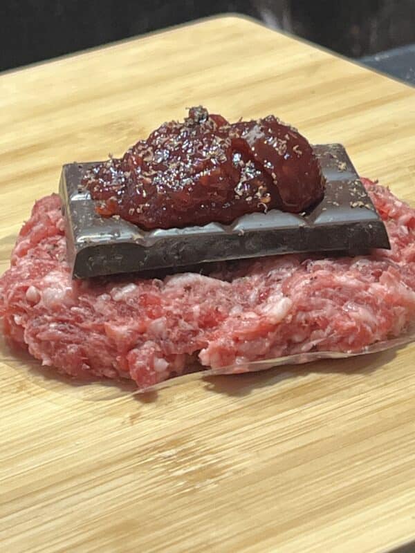 Hamburguesa chocolate negro