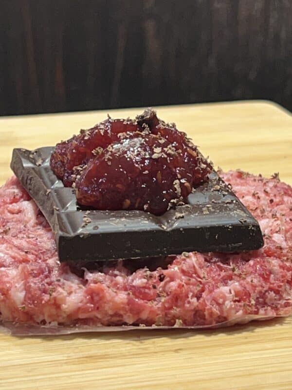 Hamburguesa con chocolate