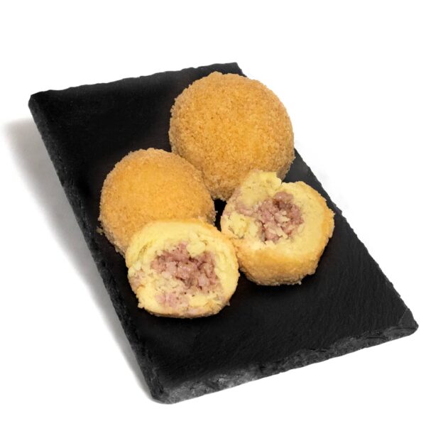 Bolas de pollo, miel y mostaza