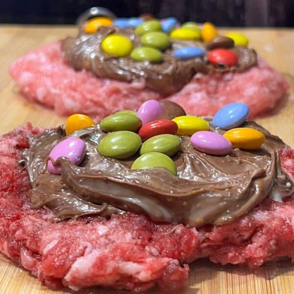 burger-angus-secreto o pollo con nutella y lacasitos