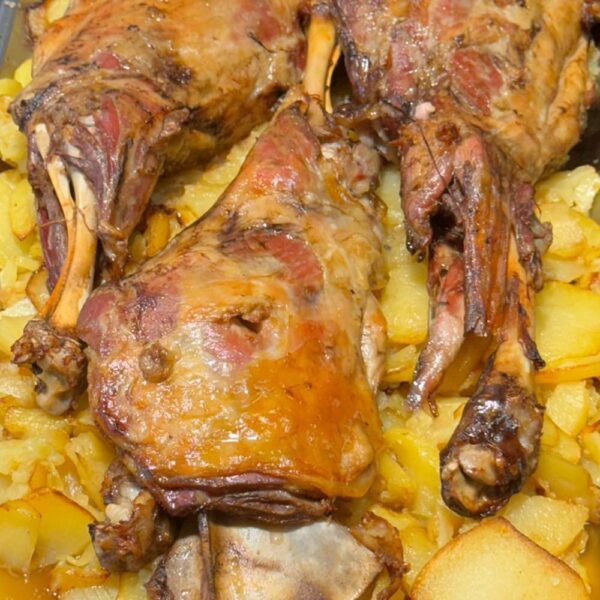 ternasco con patatas para el día del Pilar